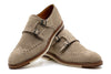 Tuscan Italian Suede Double Monk - Bone