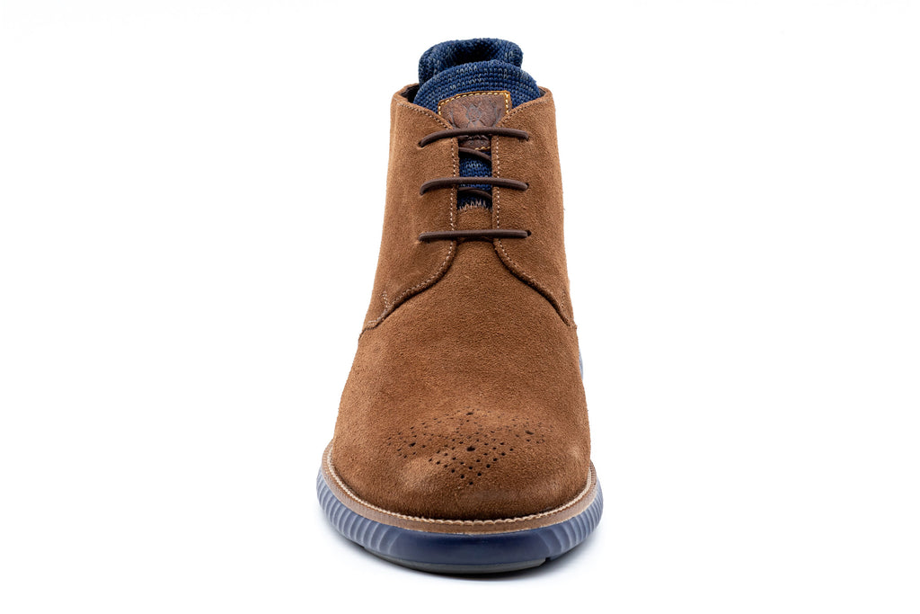 Countryaire Water Repellent Suede Leather Chukka Boots - Tobacco - Front