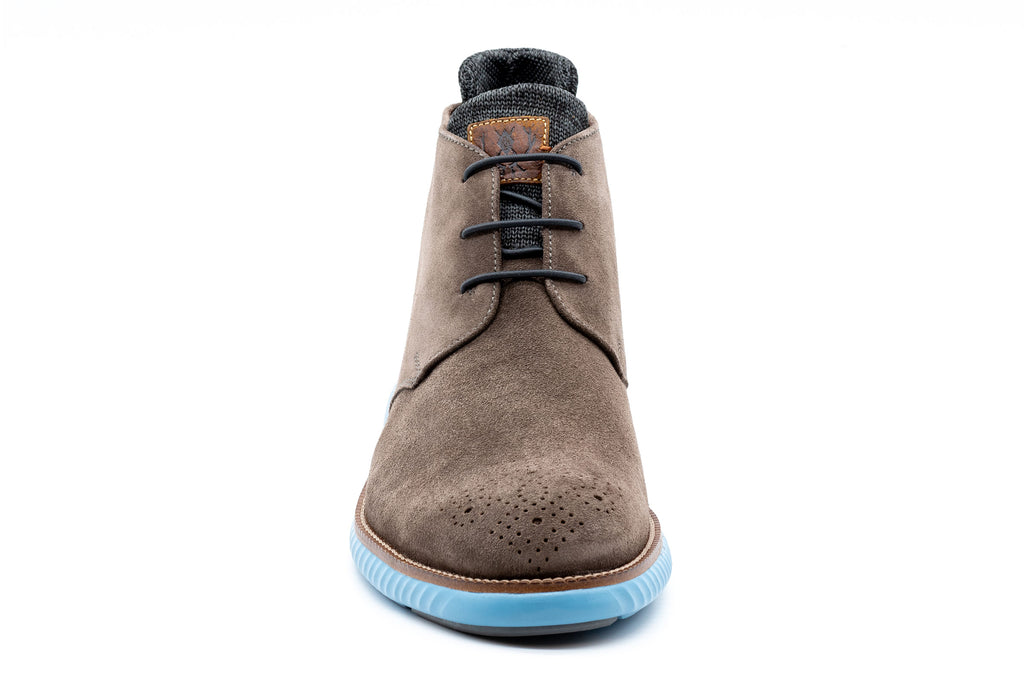 Countryaire Water Repellent Suede Leather Chukka Boots - Smoke - Front