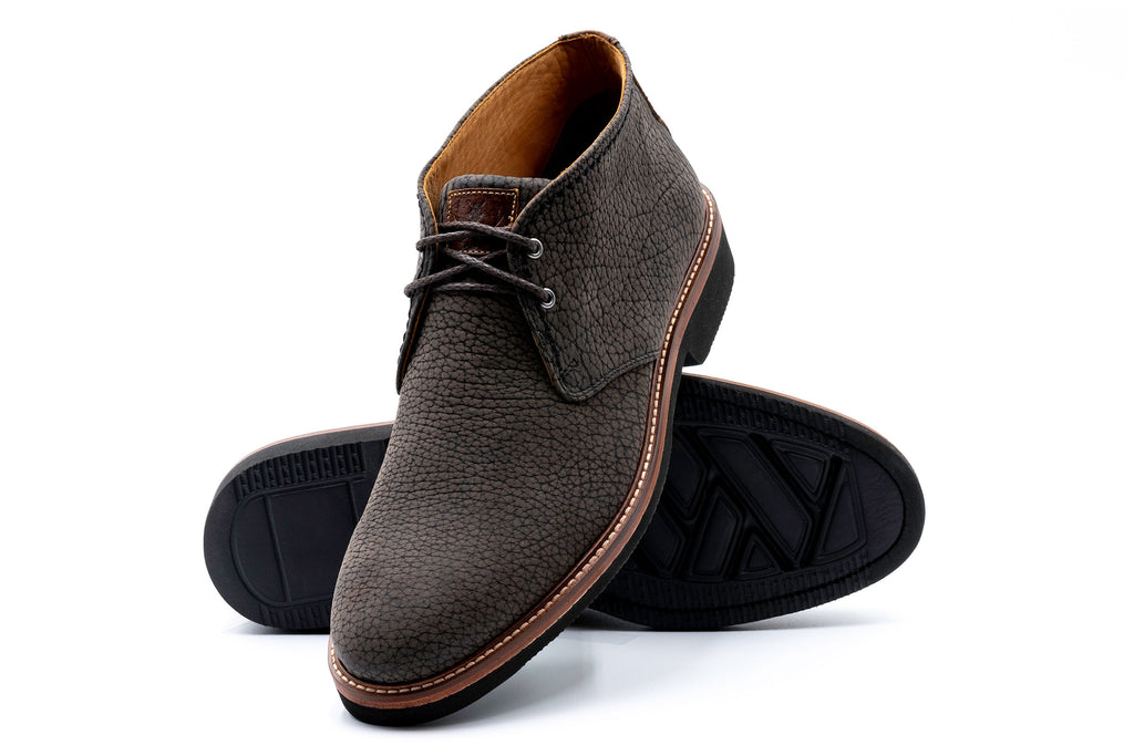 Ernest American Bison Chukka Boots - Charcoal | Martin Dingman