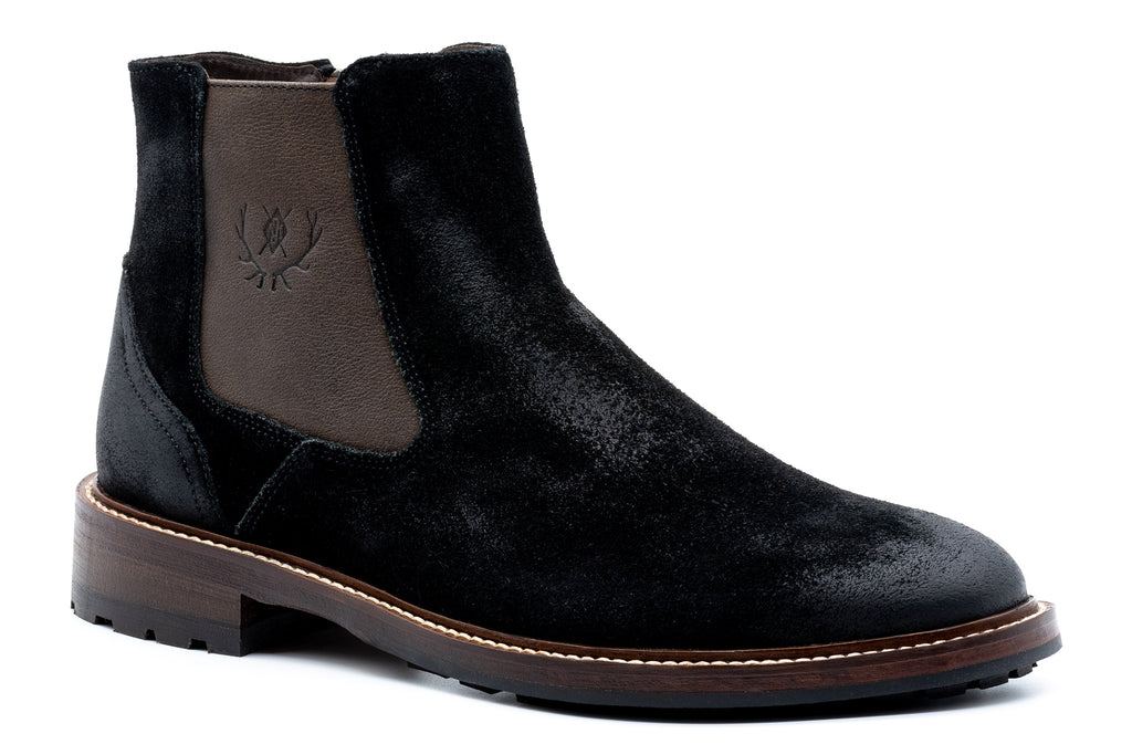 McKinley Water Repellent Suede Leather Boots - Black