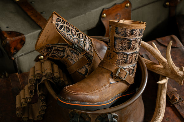 Llewellin Water Buffalo Pro Guide Boots - Burnt Cedar