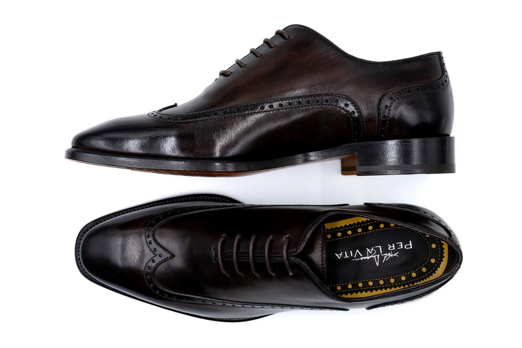 Campagna Italian Calf Leather Wingtip - Espresso