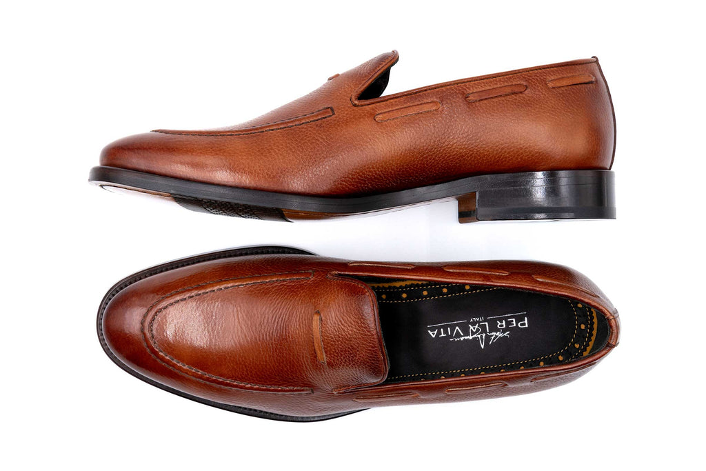 Napoli Venetian Italian Calf Leather - Biscotti