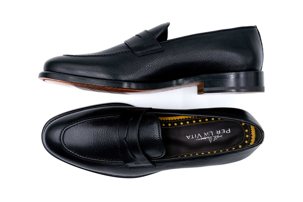 Napoli Penny Italian Calf Leather - Nero