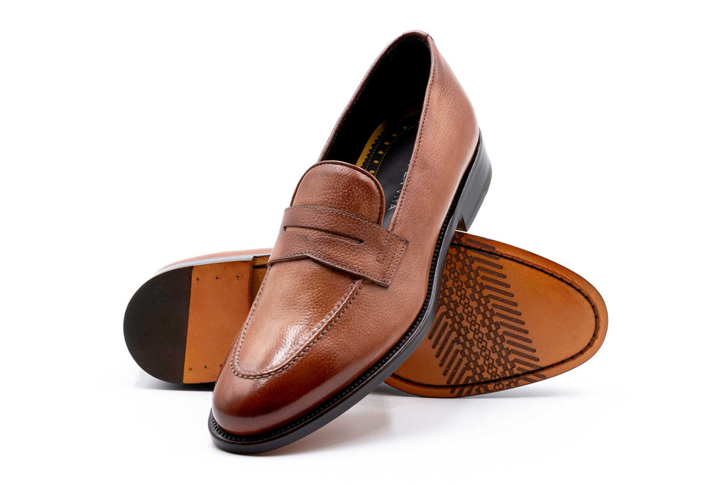 Napoli Penny Italian Calf Leather - Biscotti