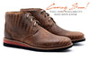 Blue Ridge Crocodile Grain Chukka Boots - Burnt Pecan