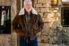 London Bomber Goatskin Leather Jacket - Antique Tobacco