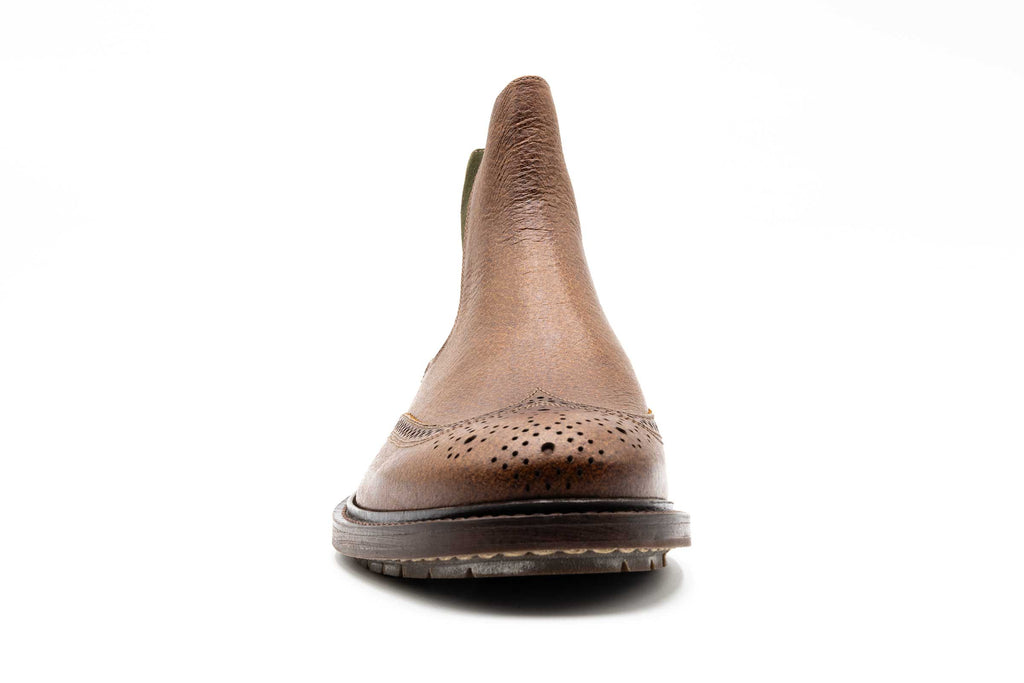 McKinley Water Buffalo Wingtip Boots - Oak