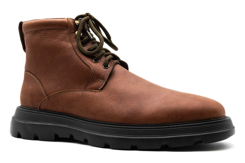 Bad Weather Saddle Leather Boots - Chestnut