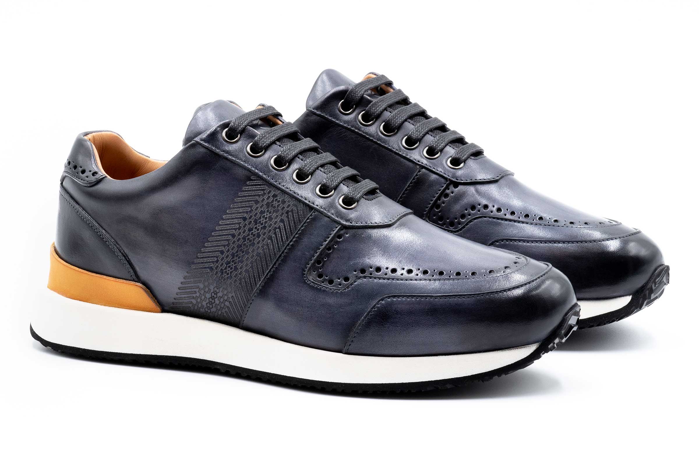 Salerno Sneaker Italian Calf Leather - Fumo