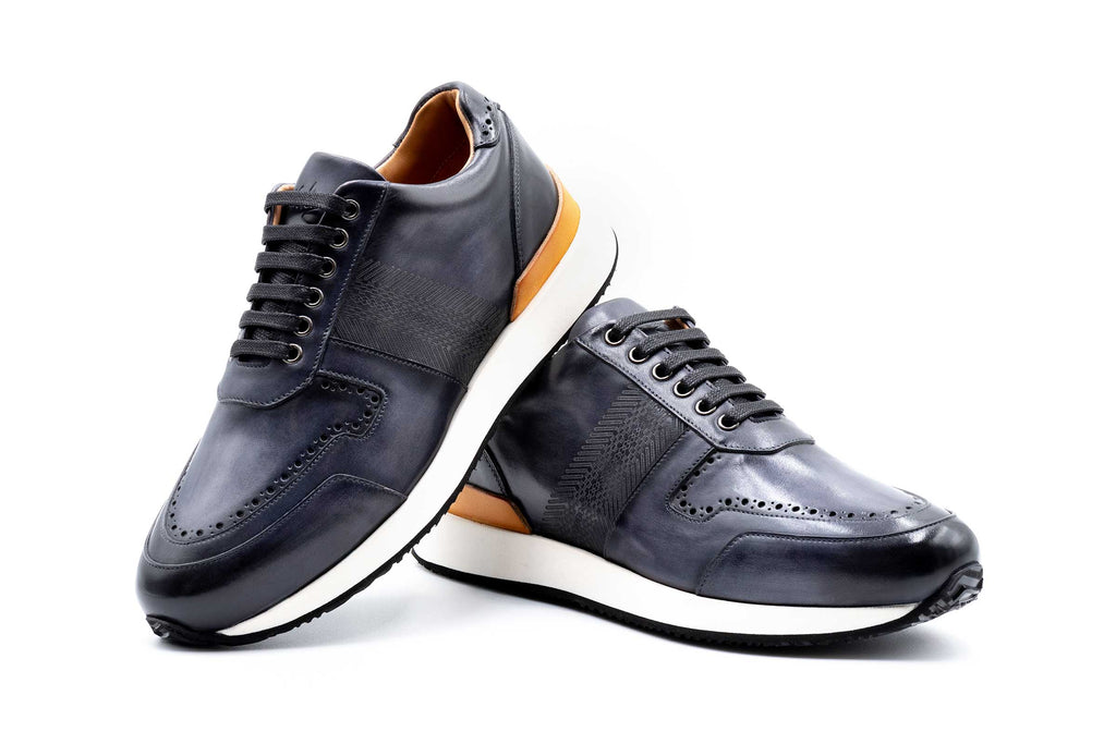 Salerno Sneaker Italian Calf Leather - Fumo