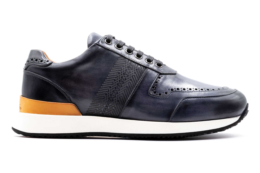 Salerno Sneaker Italian Calf Leather - Fumo