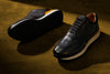 Salerno Italian Calf Leather Sneakers - Fumo