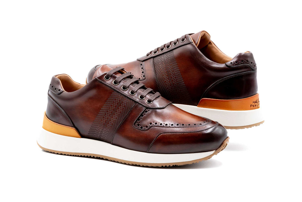 Salerno Sneaker Italian Calf Leather - Cuoio