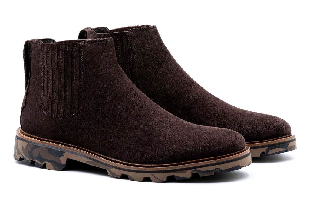 Huntley Suede Chelsea Boots - Walnut