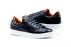 Positano Italian Saddle Leather Sneakers - Marinho