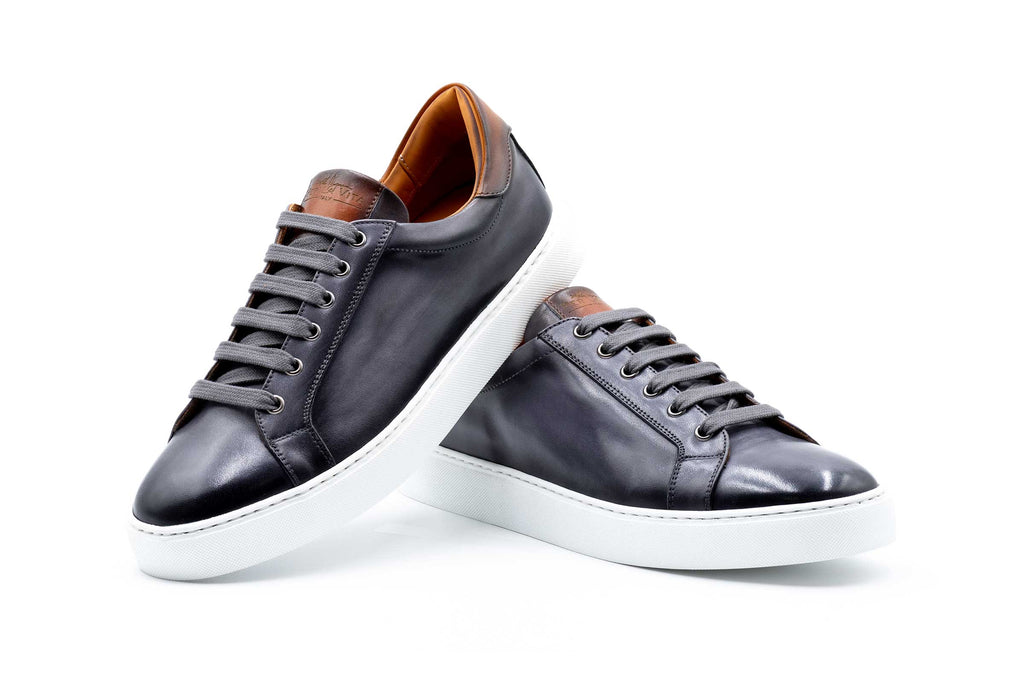 Positano Plain Toe Italian Saddle Leather - Fumo