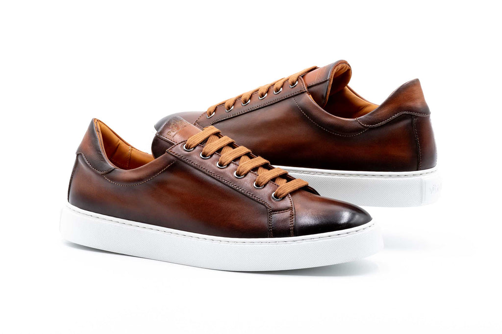 Positano Plain Toe Italian Saddle Leather - Whisky