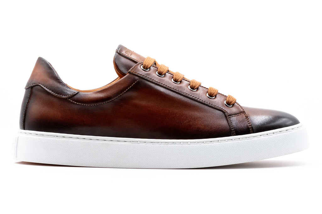 Positano Plain Toe Italian Saddle Leather - Whisky