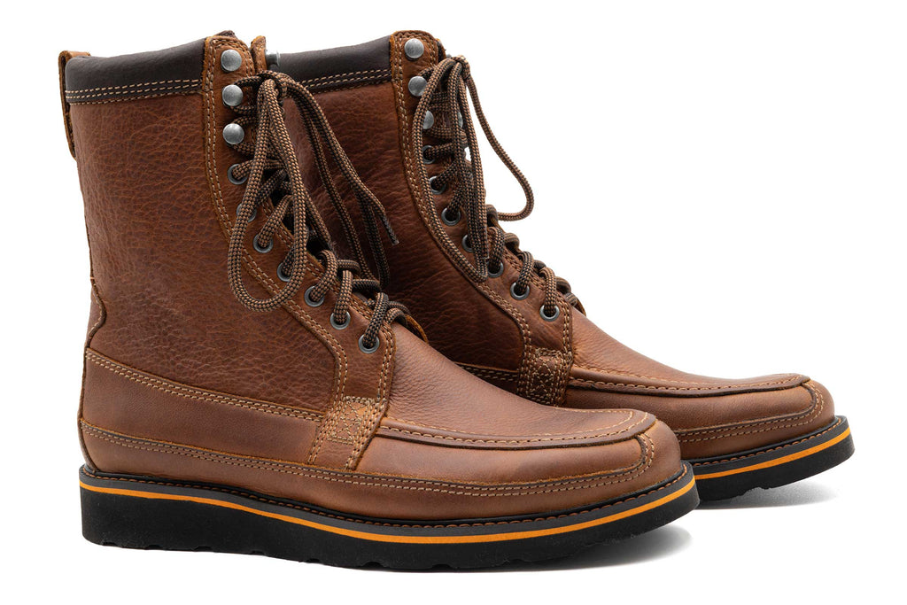 Laverack Oiled Saddle Leather Field Boots - Chestnut