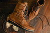Laverack African Kudu Leather Field Boots - Snuff