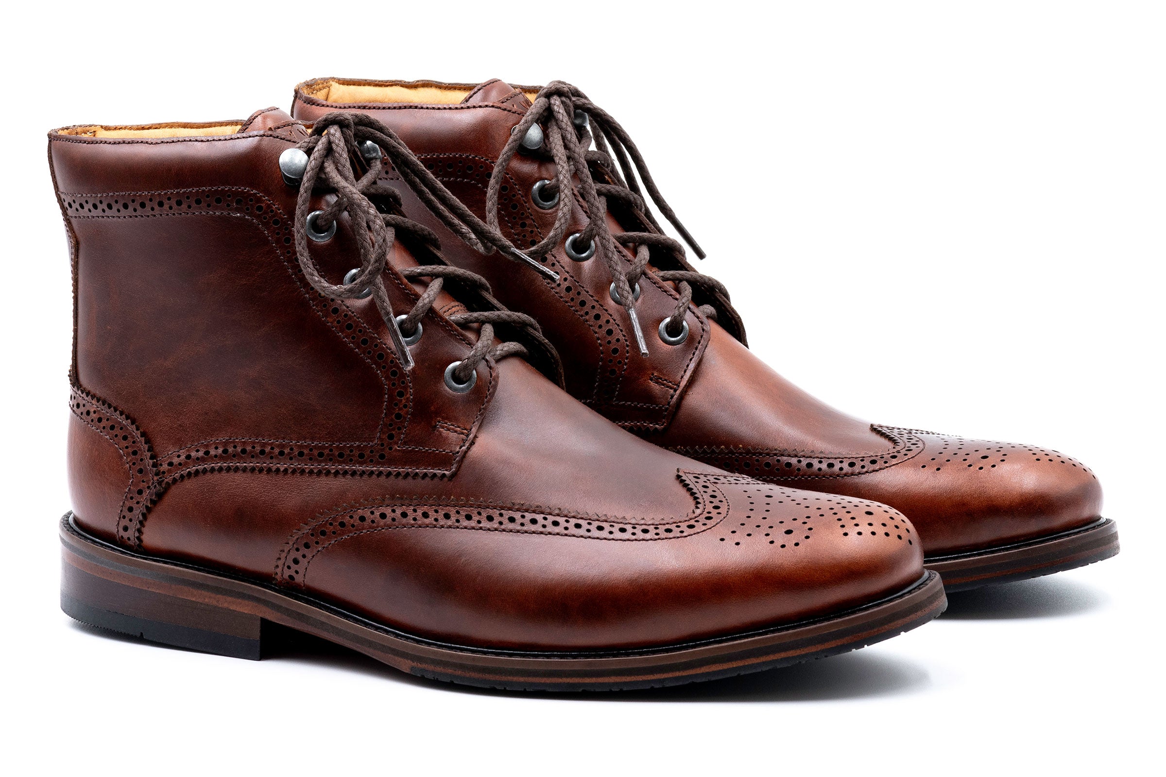 Martin Dingman Old Row Wingtip Men's Shoes Cigar : 11 M