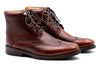 Old Row Oiled Saddle Leather Wingtip Boots - Cigar