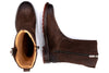 Hunter Suede Roper Boots - Chocolate