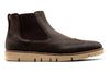 Piney Creek Suede Chelsea Wingtip Boots - Blackened Truffle