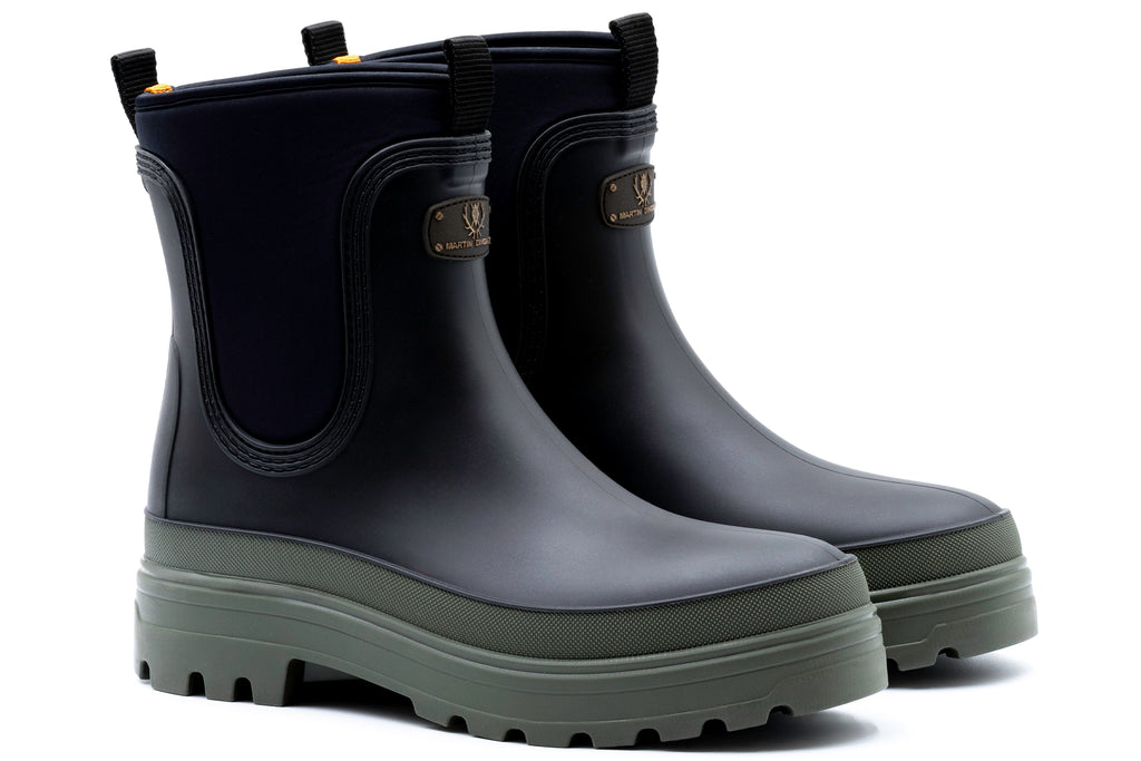 Dublin Rubber Boots - Black/Olive