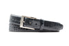 Hand Glazed American Alligator Leather Belt - Slate
