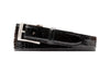 Wallace 2 Buckle South American Crocodile Leather Belt - Black