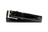 Wallace 2 Buckle Freshwater Crocodile Belt - Black