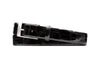 Jefferson 2 Buckle American Alligator Leather Belt - Black