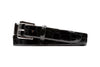 Jefferson 2 Buckle American Alligator Leather Belt - Black