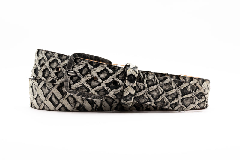 Genuine Amazonian Arapaima Belt - Ash