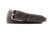 American Plains Bison Leather Belt - Walnut