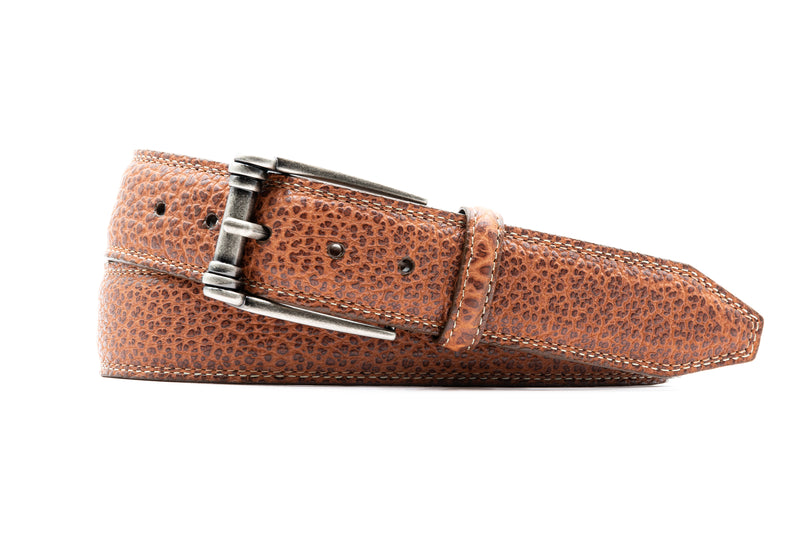 Genuine American Plains Bison Belt - Chestnut
