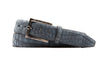 Nubuck American Alligator Leather Belt - Sapphire