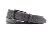 Nubuck American Alligator Leather Belt - Slate