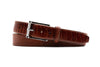 South African Ostrich Leather Belt - Chestnut