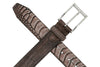 South African Ostrich Nubuck Leather Belt - Mocha
