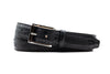Matte American Alligator Leather Belt - Black