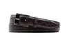Matte American Alligator Leather Belt - Walnut
