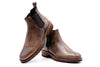 Napoli Italian Saddle Leather Chelsea Boots - Black Oak