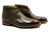 Tuscan Hand Finished Italian Calf Leather Chukka Boots - Black Forest