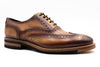 Tuscan Hand Finished Italian Calf Leather Wingtip - Biscotti - Side