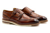 Tuscan Italian Calf Leather Double Monk - Sienna
