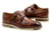 Tuscan Italian Calf Leather Double Monk - Sienna